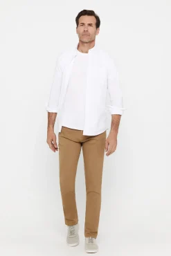 Cortefiel Pantalon Color Slim Fit Dynamic Beige Online