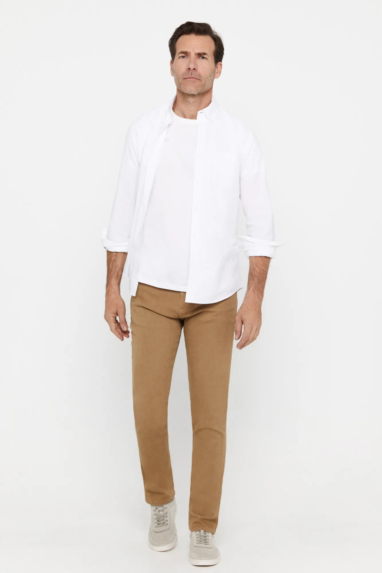 Cortefiel Pantalon Color Slim Fit Dynamic Beige Online