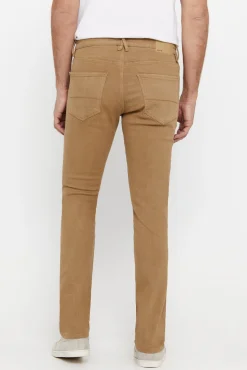 Cortefiel Pantalon Color Slim Fit Dynamic Beige Online