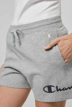 Champion Pantalon Corto Con Cordones Gris Medio Discount