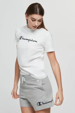 Champion Pantalon Corto Con Cordones Gris Medio Discount