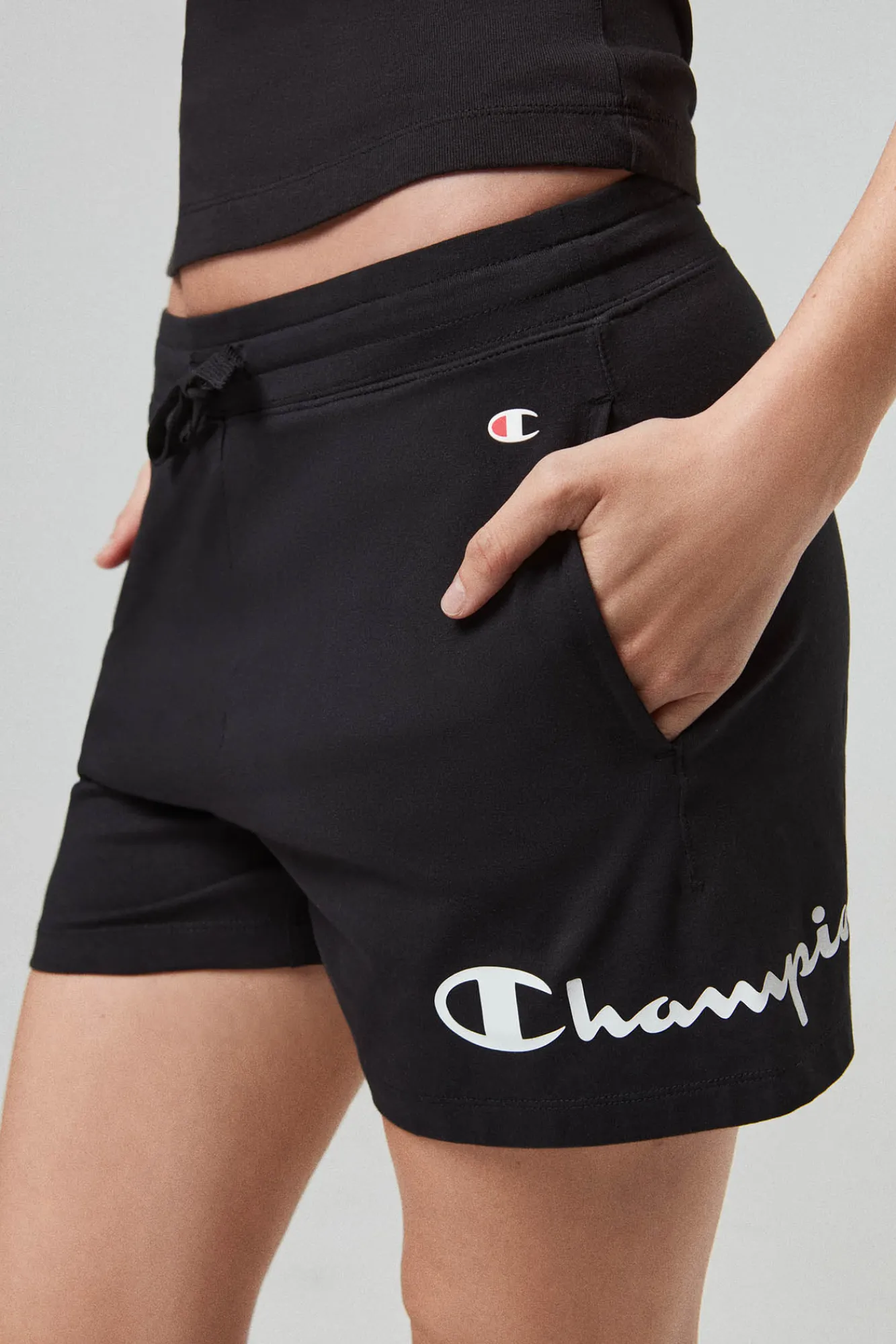 Champion Pantalon Corto Con Cordones Negro