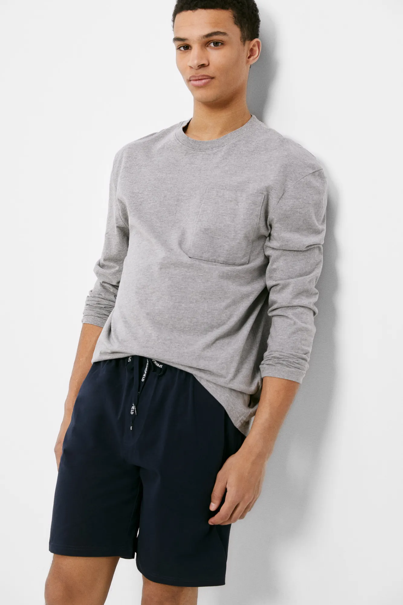 * Pantalon Corto Pijama Navy Online