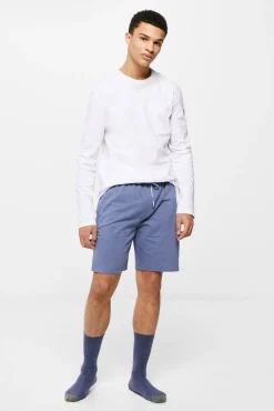 * Pantalon Corto Pijama Azul Medio Online