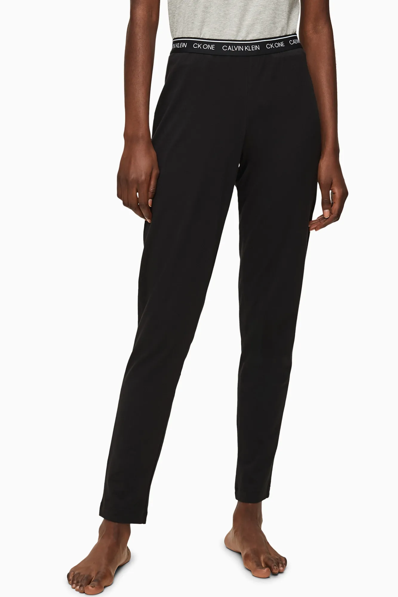 Calvin Klein Pantalon De Algodon Con Cinturilla Elastica De Negro Online