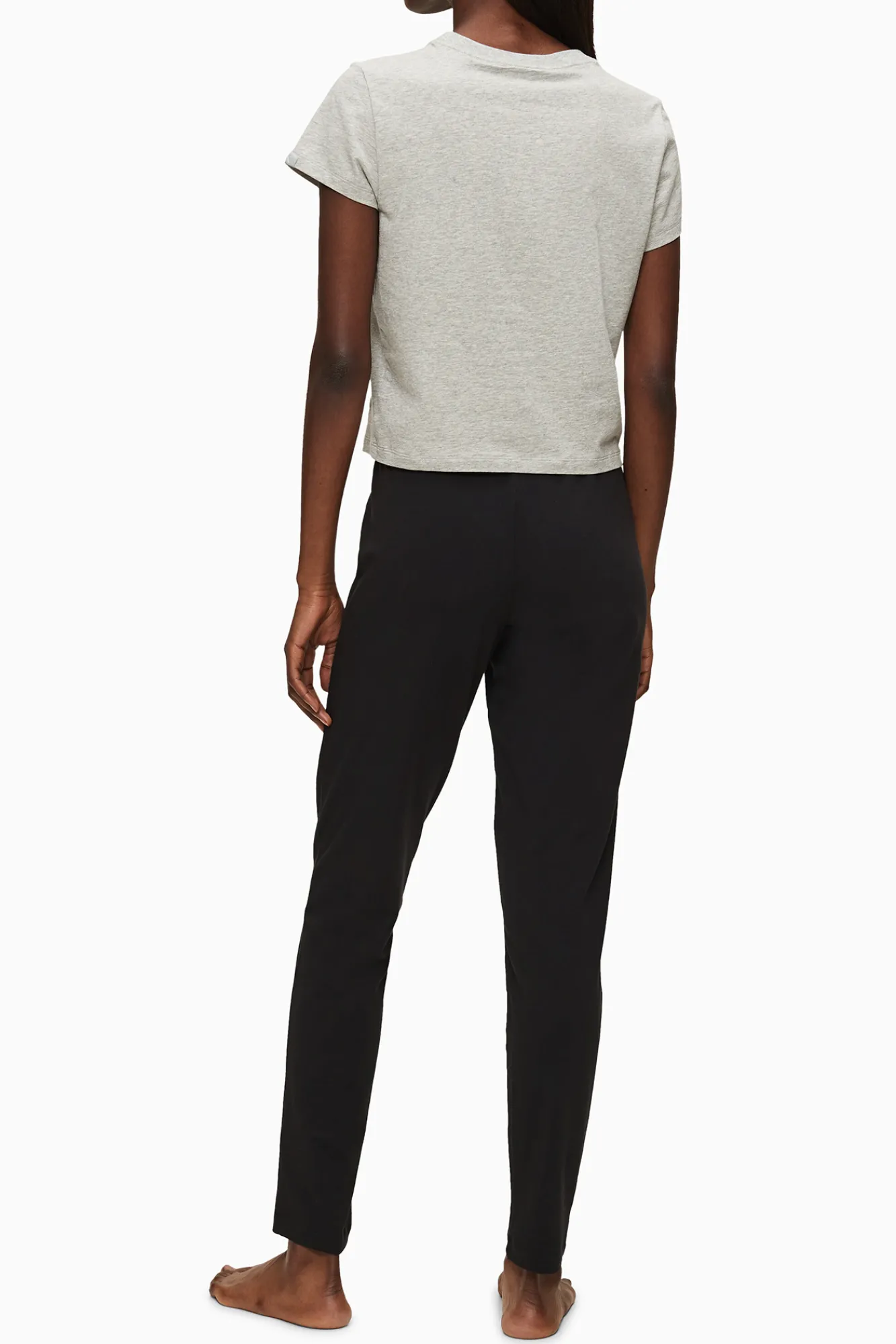 Calvin Klein Pantalon De Algodon Con Cinturilla Elastica De Negro Online