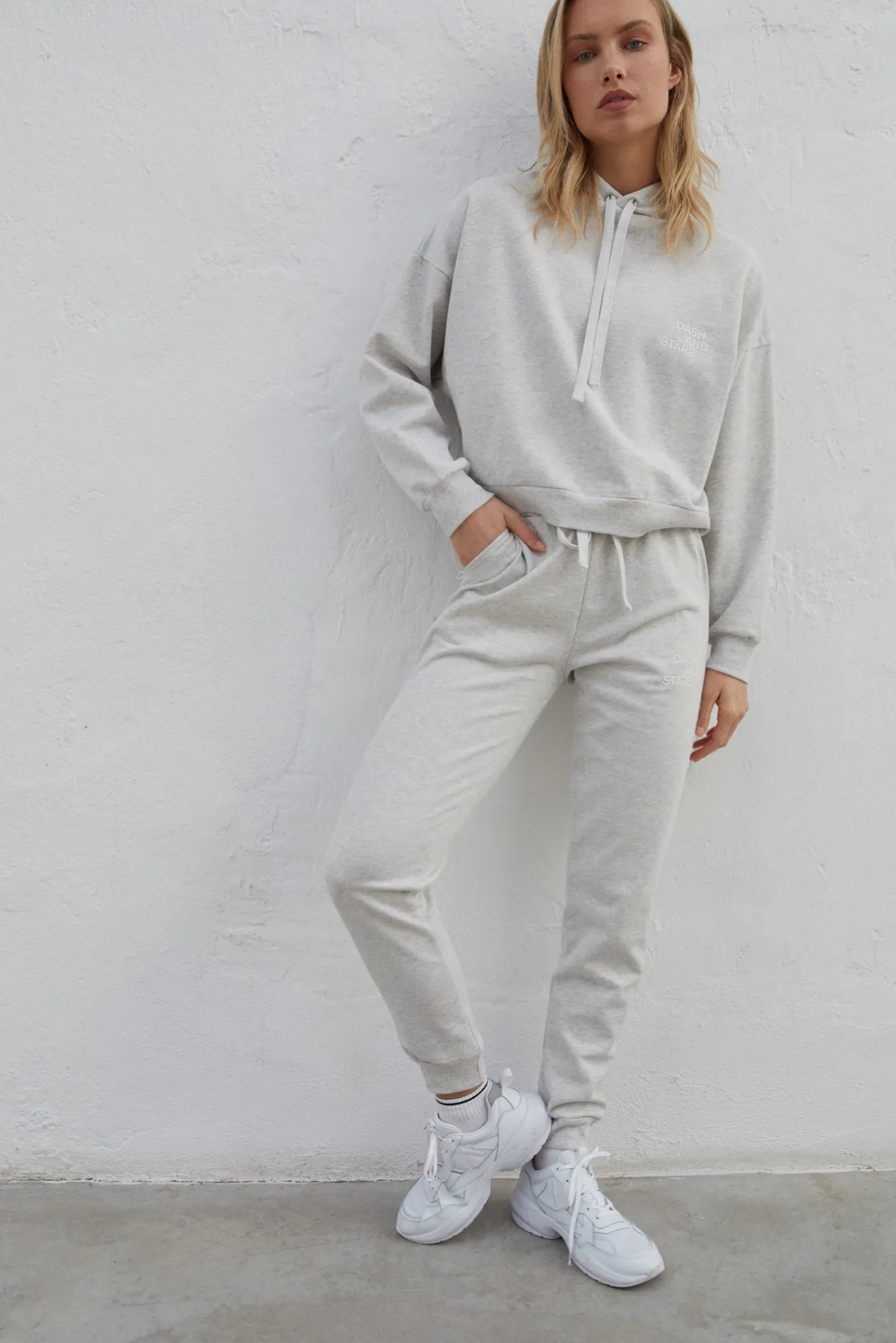 Dash and Stars Pantalon Jogger 100% Algodon Gris Best