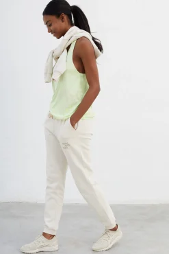 Dash and Stars Pantalon Jogger 100% Algodon Blanco Gris Clearance