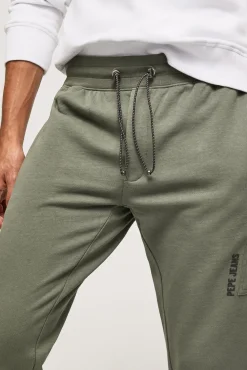 Pepe Jeans Pantalon Jogger Con Bolsillo Lateral Kaki Oscuro