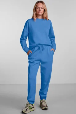 Pieces Pantalon Jogger Felpa Azul Best