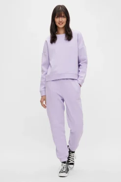 Pieces Pantalon Jogger Felpa Morado/Lila Clearance
