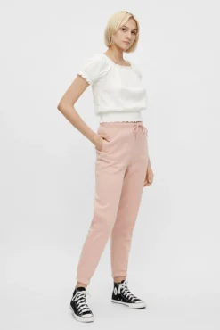Pieces Pantalon Jogger Felpa Rosa Discount