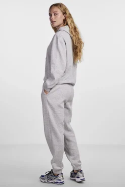 Pieces Pantalon Jogger Felpa Gris Claro