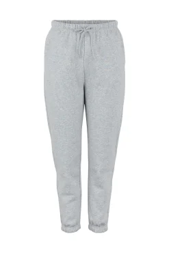 Pieces Pantalon Jogger Felpa Gris Claro