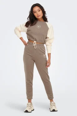 Only Pantalon Jogger Minilogo Tostado Discount