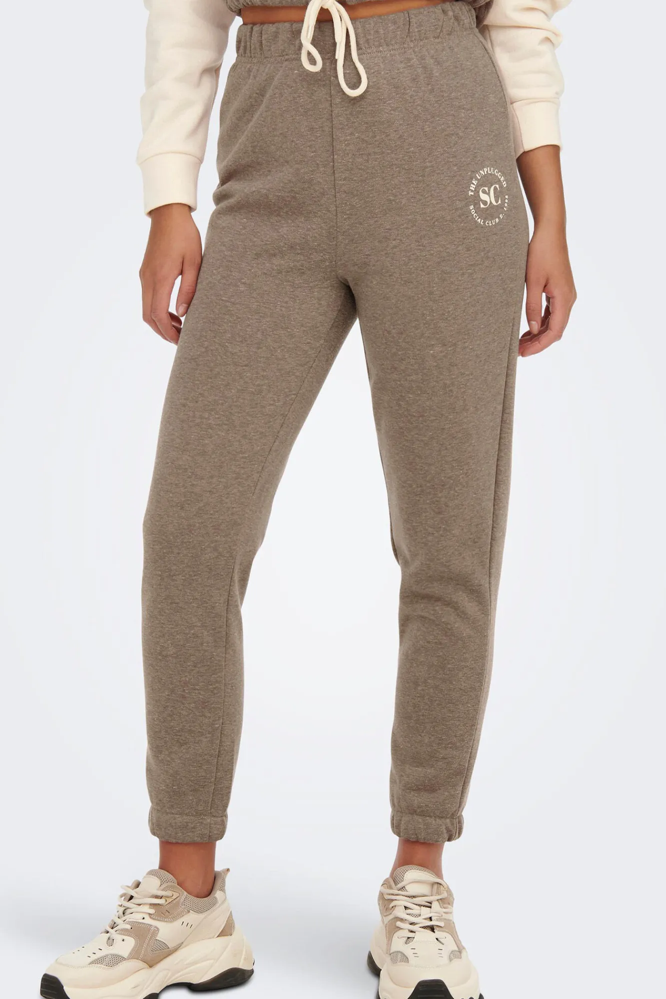 Only Pantalon Jogger Minilogo Tostado Discount