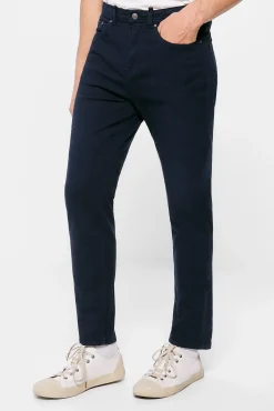 * Pantalon Slim 5 Bolsillos Color Azul Oscuro Hot