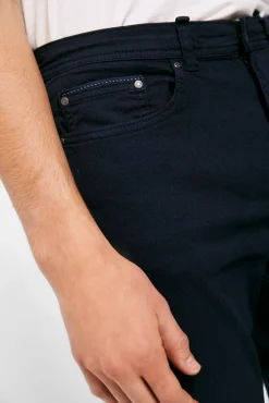 * Pantalon Slim 5 Bolsillos Color Azul Oscuro Hot