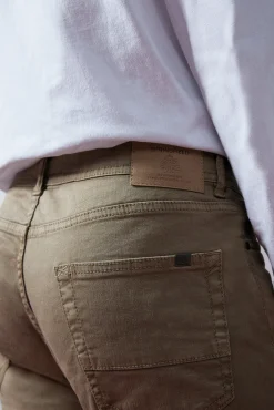 * Pantalon Slim 5 Bolsillos Color Beige Best