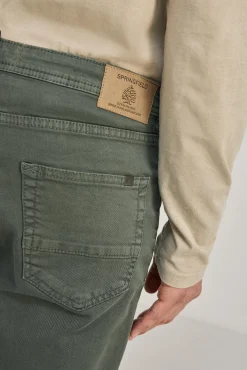 * Pantalon Slim 5 Bolsillos Color Kaki Oscuro Clearance