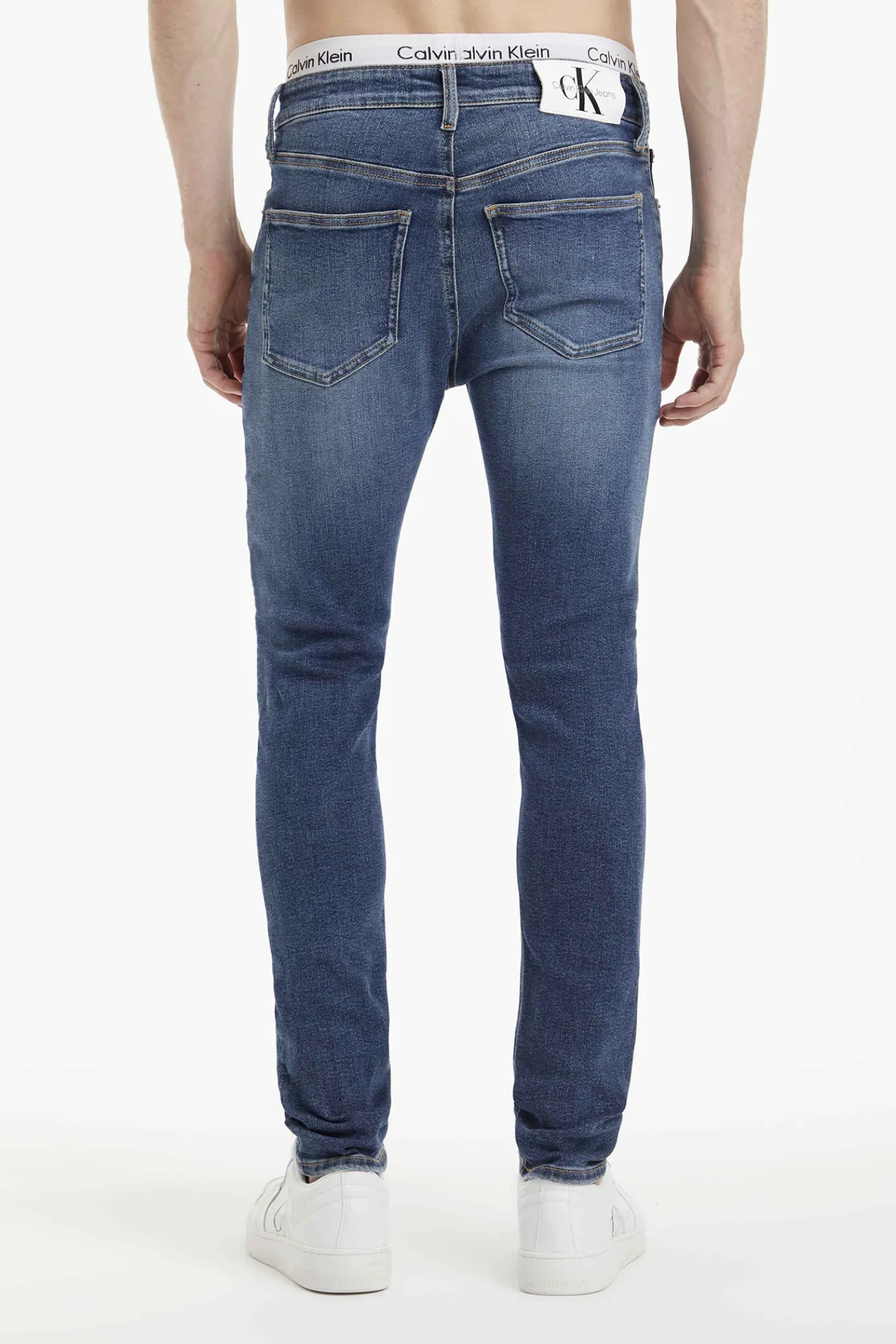 Calvin Klein Pantalon Vaquero Azul Oscuro Discount