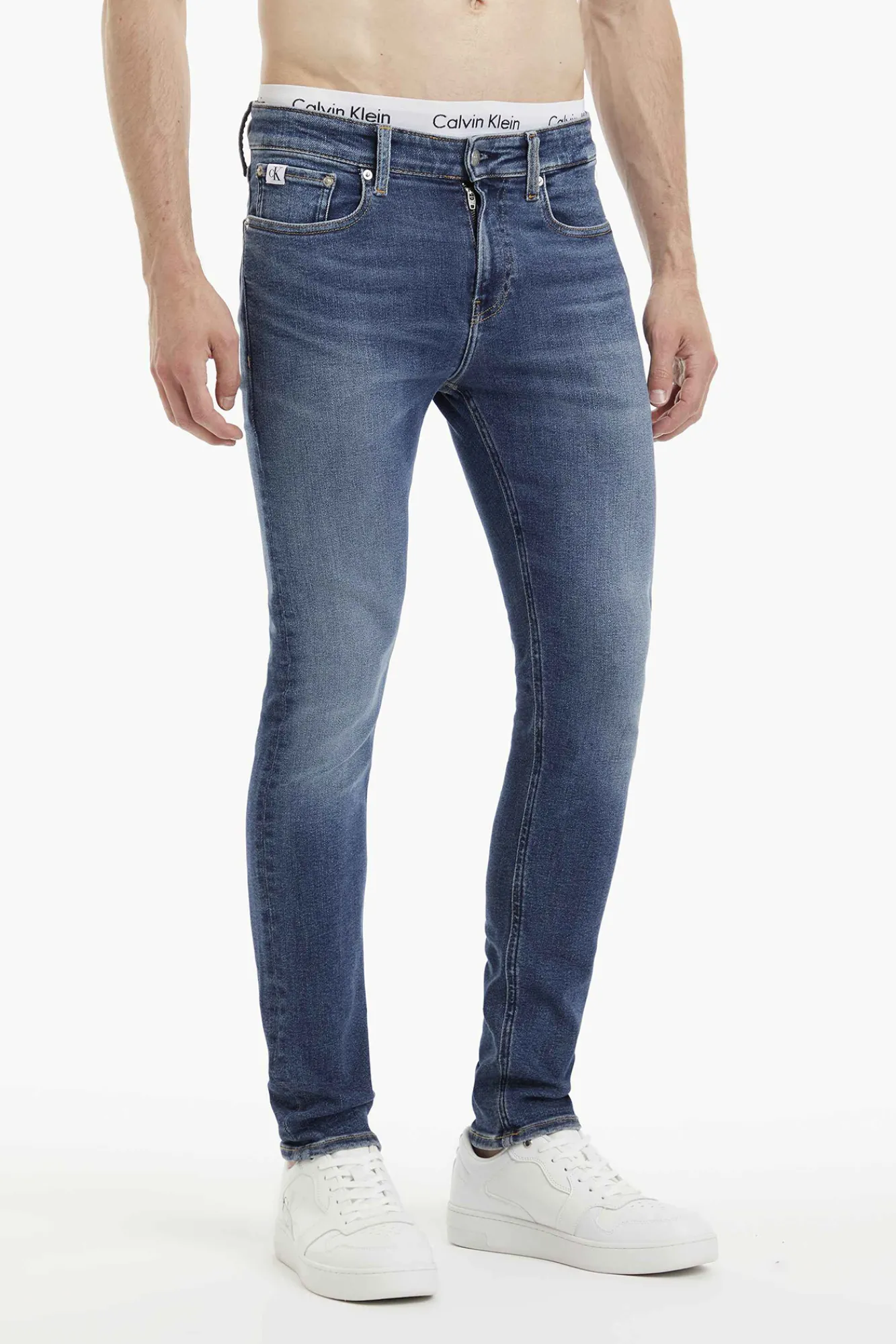 Calvin Klein Pantalon Vaquero Azul Oscuro Discount