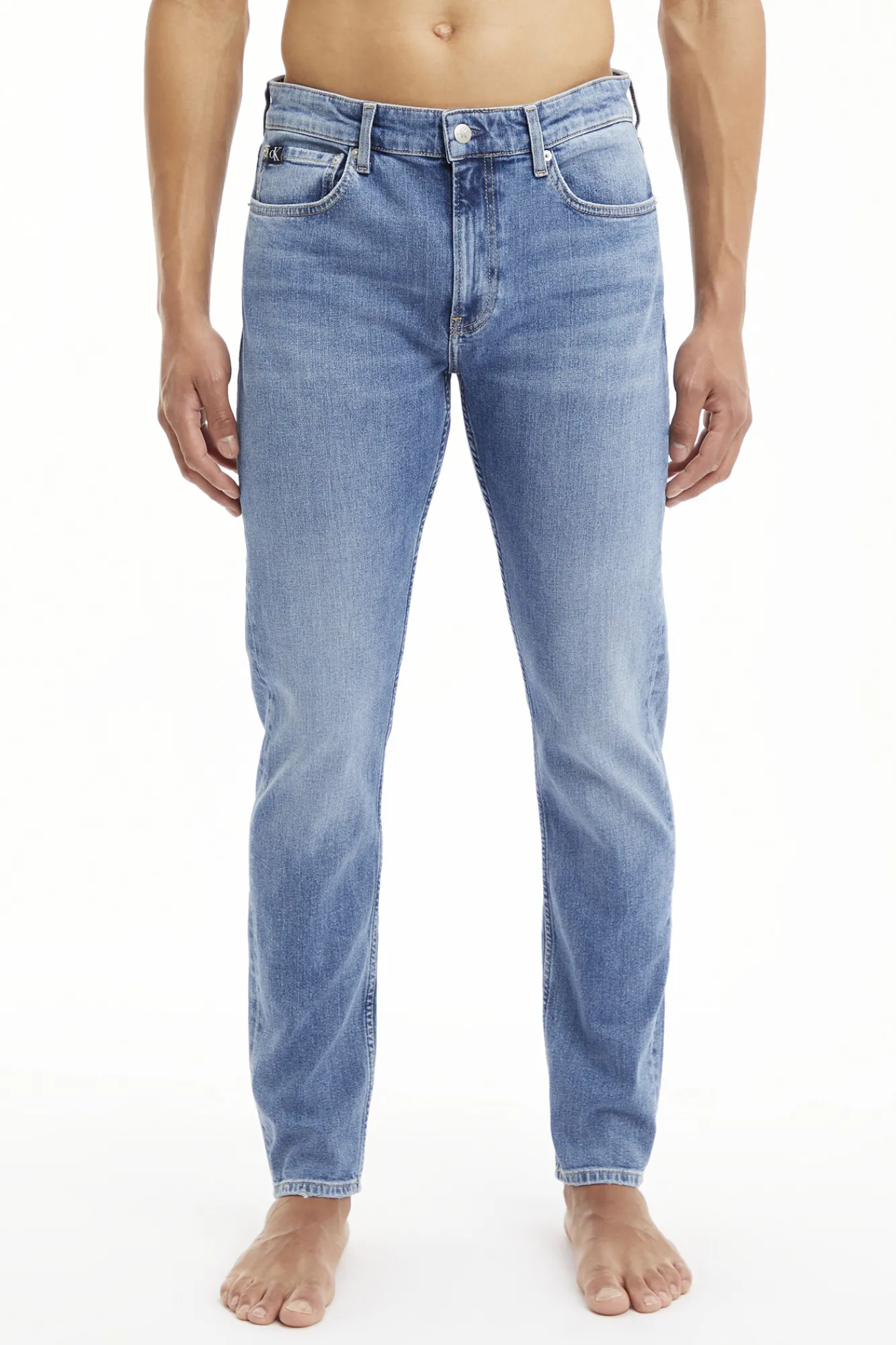 Calvin Klein Pantalon Vaquero Hombre Azul Medio Outlet
