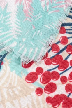 Vilanova Panuelo Estampado Rectangular Turquesa Hot