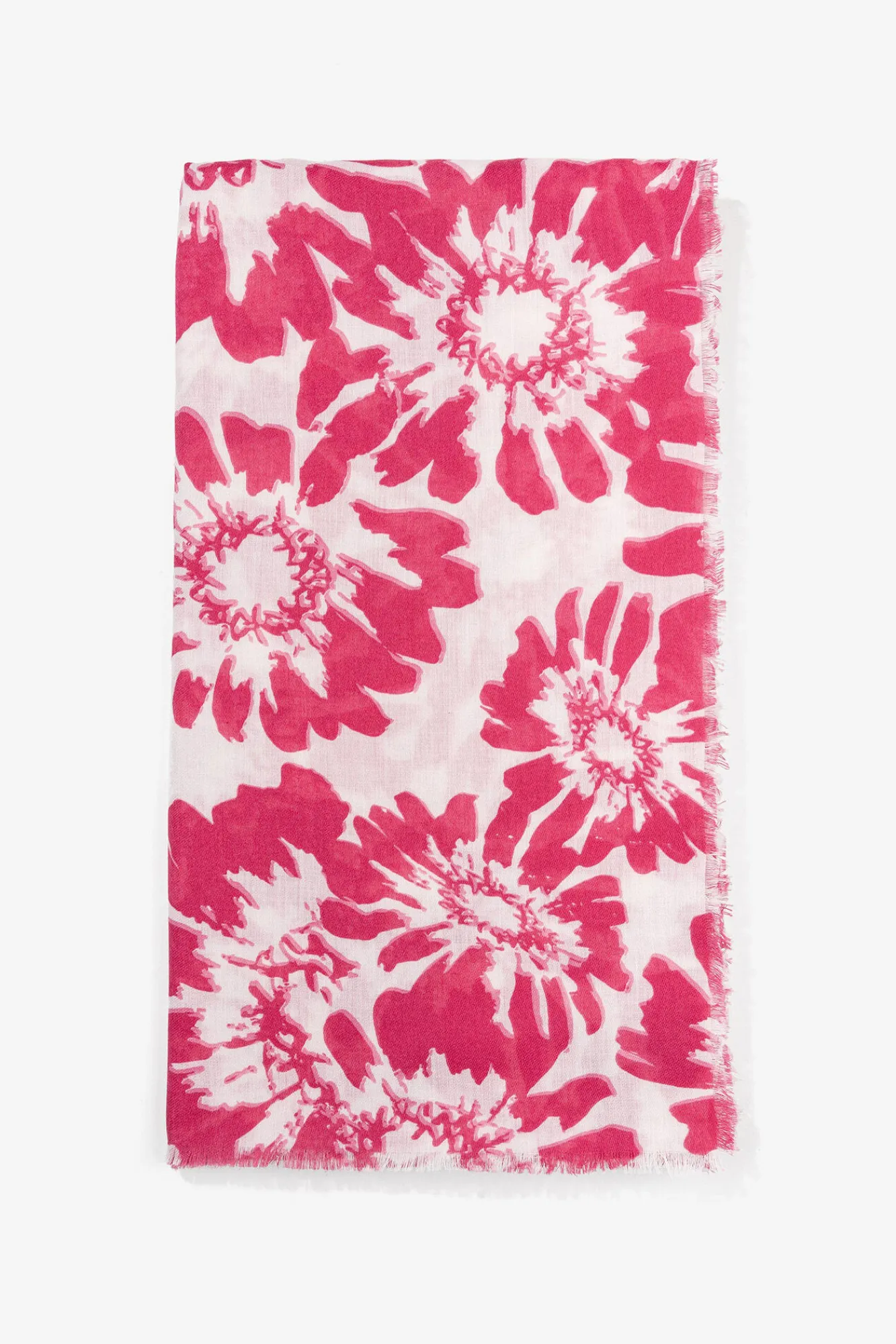 Vilanova Panuelo Estampado Rectangular Fucsia Clearance