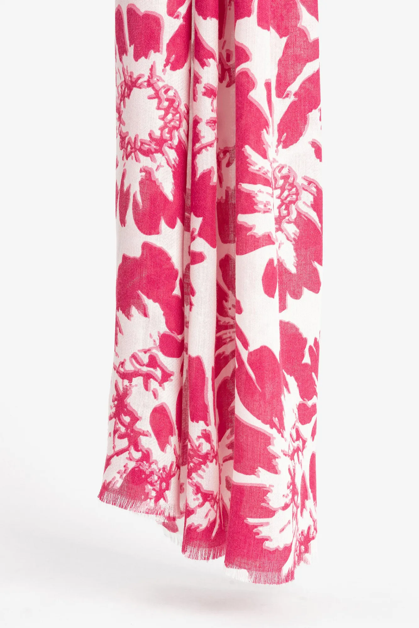 Vilanova Panuelo Estampado Rectangular Fucsia Clearance