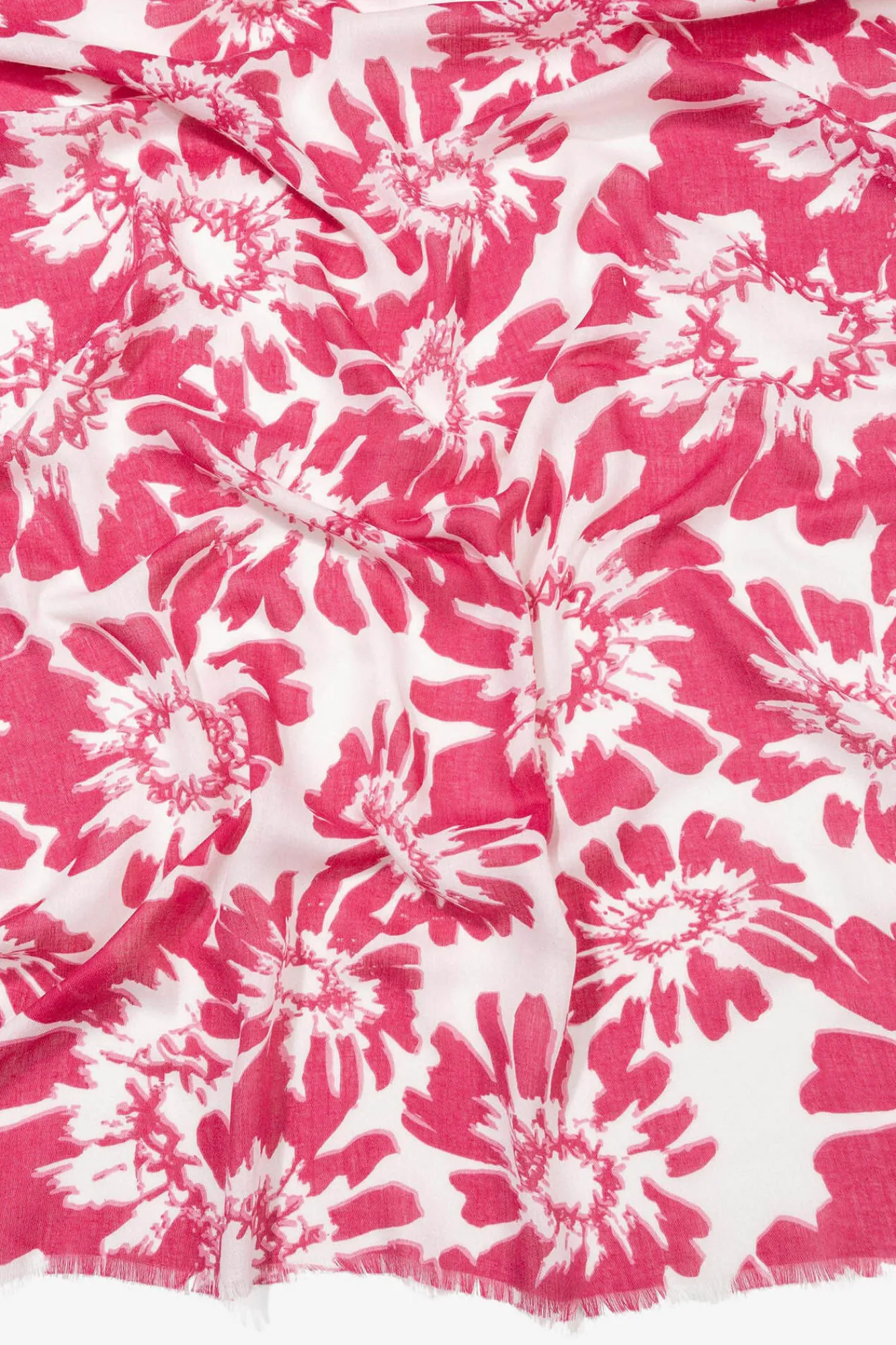 Vilanova Panuelo Estampado Rectangular Fucsia Clearance