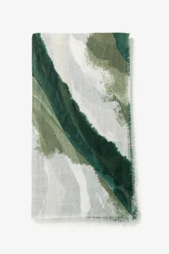 Vilanova Panuelo Estampado Rectangular Verde