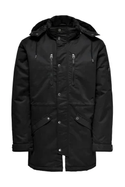 Only & Sons Parka Negro Sale