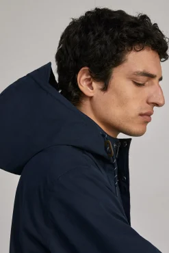 * Parka Capucha Navy Hot