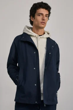 * Parka Capucha Navy Hot