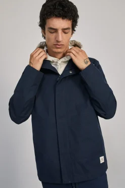 * Parka Capucha Navy Hot