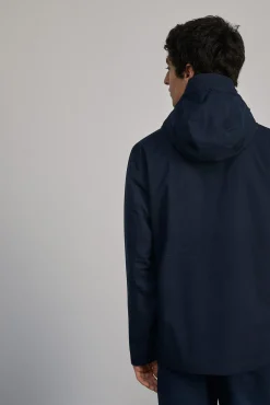 * Parka Capucha Navy Hot