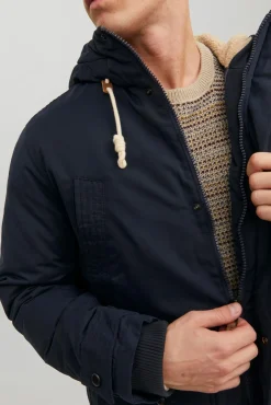 Jack & Jones Parka Con Capucha Navy Discount