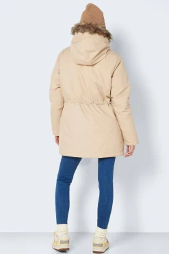 Noisy May Parka Con Capucha Marron Medio Outlet
