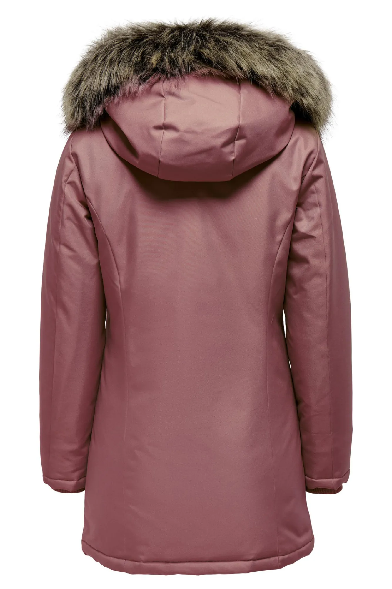 Only Parka Con Capucha Con Pelo Y Bolsillos Rosa Sale