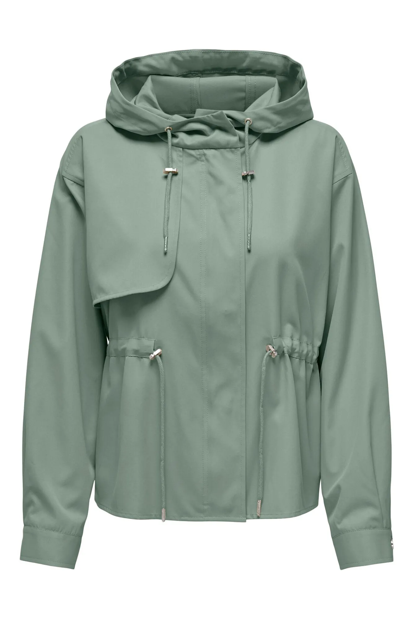 Only Parka Corta Con Capucha Verde Online