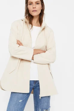Cortefiel Parka Corta Waterrepelent Beige