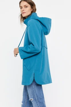 Cortefiel Parka Corta Waterrepelent Turquesa Online