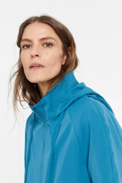 Cortefiel Parka Corta Waterrepelent Turquesa Online