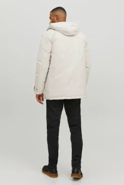 Jack & Jones Parka Impermeable Gris Medio Hot