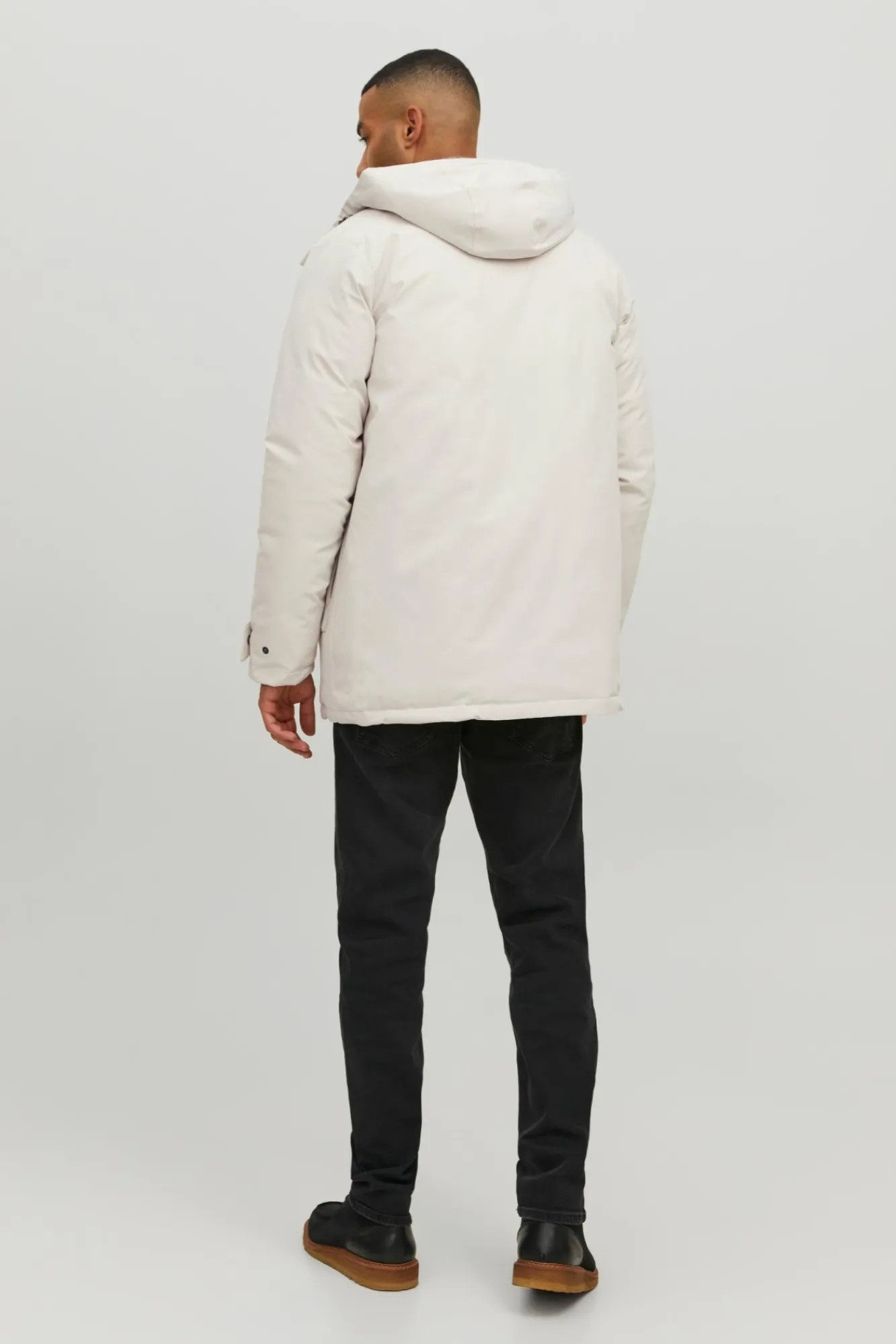 Jack & Jones Parka Impermeable Gris Medio Hot
