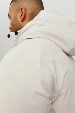Jack & Jones Parka Impermeable Gris Medio Hot