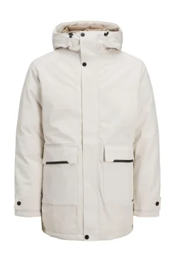 Jack & Jones Parka Impermeable Gris Medio Hot