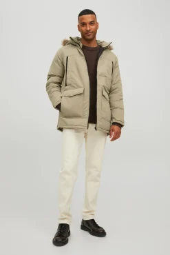 Jack & Jones Parka Pelo Capucha Marron New