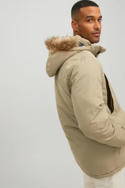 Jack & Jones Parka Pelo Capucha Marron New